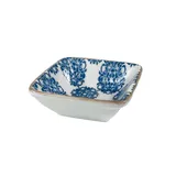 Соусник «Калиф Лотус» квадратный фарфор 80мл ,H=28,L=80,B=85мм белый,синий