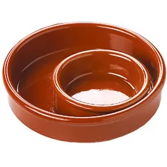 Baking dish ceramics 330ml D=160,H=35mm brown.