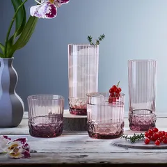 Хайбол (стакан) «Америка 20х» стекло 400мл D=68,H=158мм розов., изображение 2