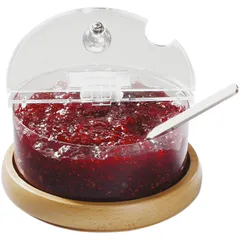 Jam container with cooling element  wood, polycarbonate  0.6 l