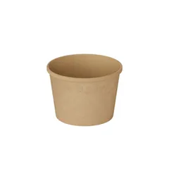 Контейнер бумажный OneBowl для супа картон 380мл D=102/77,H=72мм св.корич.