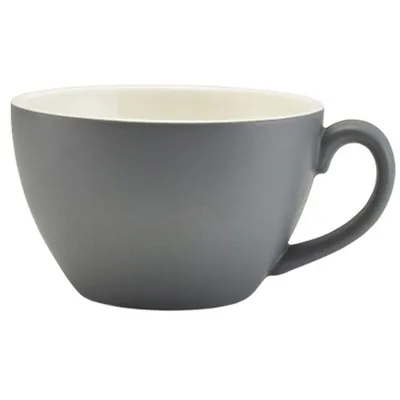 Чашка чайная «Матт Грэй» фарфор 340мл серый