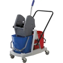 Cleaning trolley with 2 buckets  polyprop. , H=50.5, L=64.5, B=43cm