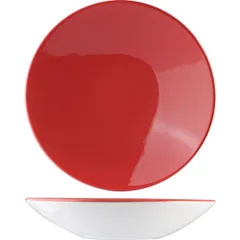 Salad bowl “Firenza red”  porcelain  1 l  D=300, H=65mm  red, white