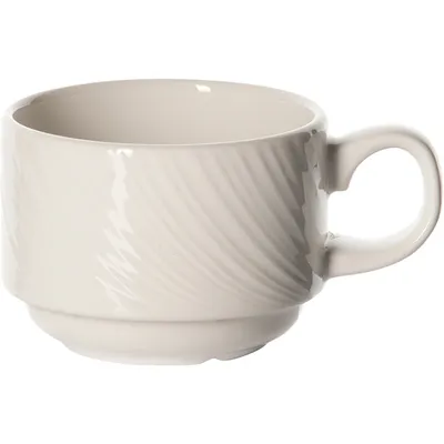 Чашка кофейная «Спайро» фарфор 85мл D=60,H=45,L=85мм белый