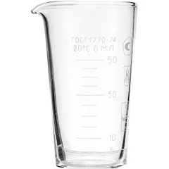 Beaker TS GOST-1770-74 glass 50ml D=45/30,H=85mm clear.