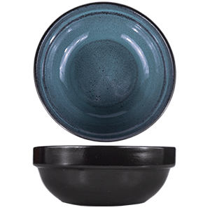 Тарелка глубокая «Млечный путь изумрудный» фарфор 0,6л D=155,H=60мм изумруд.,черный, Цвет: Изумрудный