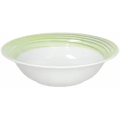 Salad bowl  porcelain  D=25, H=7 cm  white, green.