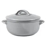 Baking pot “Watercolor” Classic  porcelain  0.5 l  D=115/145, H=70mm  light gray.
