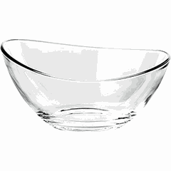 Salad bowl “Papaya” glass 170ml D=10,H=5cm clear.