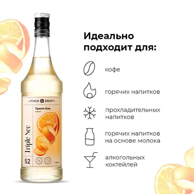 Сироп «Трипл-Сек» Pinch&Drop стекло 1л D=85,H=330мм белый, Состояние товара: Новый, Вкус: Трипл-Сек, Материал: Стекло, Объем по данным поставщика (мл): 1000, изображение 7