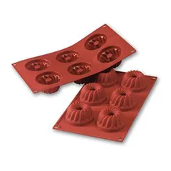 Confectionery mold “Cupcake” (6 cells)  silicone  D=70, H=36mm