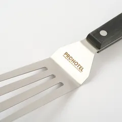 Лопатка кухонная изогнутая перфорированная сталь нерж.,полиоксиметилен ,H=1,2,L=265,B=50мм металлич., изображение 2