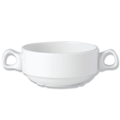 Broth cup “Laguna”  porcelain  285 ml  D=105, H=60mm  white, green.