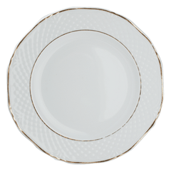 Plate “Aphrodite” small  porcelain  D=190, H=19mm  white, gold