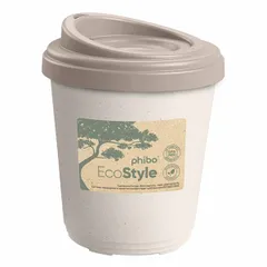 Thermal mug polyprop. 300ml beige.