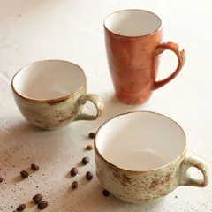 Чашка чайная «Крафт Грин» фарфор 285мл D=90/46,H=65мм зелен.,коричный, изображение 2