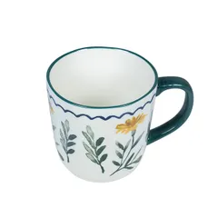 Кружка «Луга» Цветок керамика 440мл D=9,H=10см белый,разноцветн., изображение 2