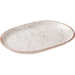 Блюдо «Пунто Бьянка» овальное фарфор ,H=25,L=300,B=220мм белый,черный, изображение 2