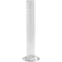 Measuring cylinder  glass  250 ml  D=4, H=30 cm  clear.