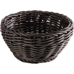 Wicker basket for bread  polyprop.  D=16, H=8cm  black