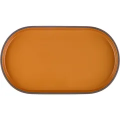 Блюдо для подачи «Блисс» с бортом фарфор ,H=27,L=304,B=174мм оранжев., Цвет: Белый, Длина (мм): 304