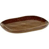 Блюдо «Мерси» №4 песчаник ,H=7,L=98,B=65мм коричнев.