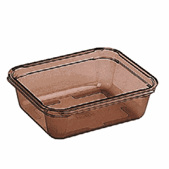 Lid for gastronorm container GN 1/2  polycarbonate  brown.