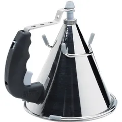 Воронка-дозатор для конд.изд.с клапаном с подставкой сталь нерж.,пластик 0,8л металлич., изображение 2