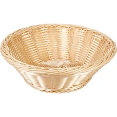 Wicker basket for bread  polyprop.  D=255, H=63mm  beige.