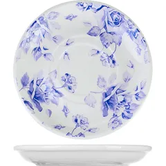 Тарелка керамика D=15см белый,фиолет.