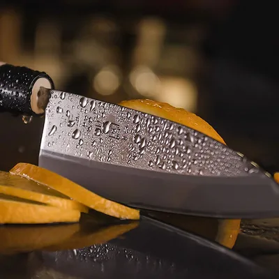 Нож кухонный «Киото» односторонняя заточка сталь нерж.,дерево ,L=285/150,B=47мм, изображение 4