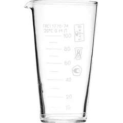 Beaker TS GOST-1770-74 glass 100ml D=55/35,H=105mm clear.