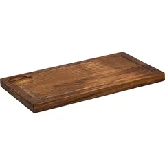 Доска для подачи с соусником дуб ,H=25,L=400,B=220мм деревян., изображение 4