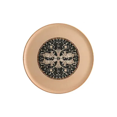 Тарелка «Месопотамия» с бортом фарфор D=22см бежев.