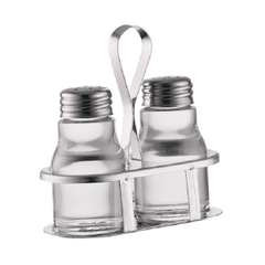 Набор для специй «Саймон» 2 предмета стекло,сталь нерж. D=12,H=12,L=12,B=6см прозр.,металлич.