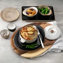 Тарелка «Крафт Лакрица» мелкая фарфор ,L=25,B=20,5см черный, изображение 4