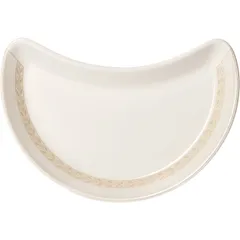 Блюдо «Антуанетт» полумесяц фарфор D=20,2,L=20,B=11см белый,олив., изображение 2