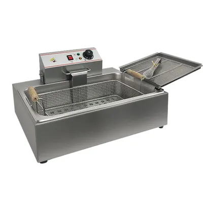 Чебуречница CP-BEF08 (макс. объем 14л) сталь нерж. ,H=30,L=46,B=56см 3,9Квт серебрист.