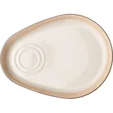 Блюдо «Чино» комби фарфор ,H=2,L=28,B=25см белый,бежев.