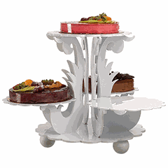 4-tier shelf for cake ,H=46cm white