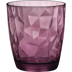 Old fashion "Diamond" glass 305ml D=84,H=93mm violet.