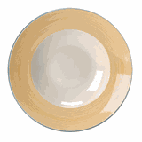 Тарелка для пасты «Рио Йеллоу» фарфор D=27см белый,желт.