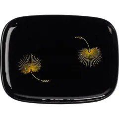 Sushi dish plastic ,H=12,L=160,B=115mm black,gold