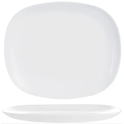 Блюдо «Эволюшнс Уайт» прямоугольное стекло ,L=28,B=23см белый, Длина (мм): 280