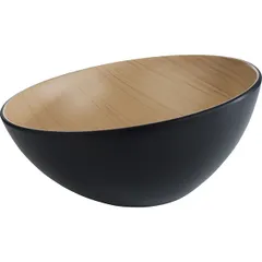 Salad bowl “Frida”  plastic  2.6 l  D=28.5, H=14 cm  black, beige.