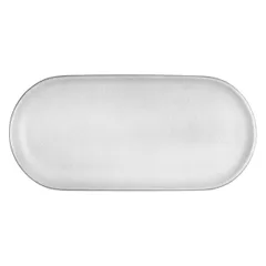 Блюдо для подачи «Сейко» фарфор ,H=2,L=28,B=13см серый, изображение 2