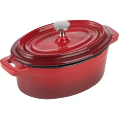 Baking pan cast iron 250ml ,H=70,L=125,B=90mm red,black