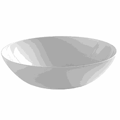 Salad bowl “Lens”  porcelain  D=230, H=67mm  white