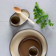 Тарелка «Карактэр» с высоким бортом керамика D=21,H=2см коричнев., изображение 3